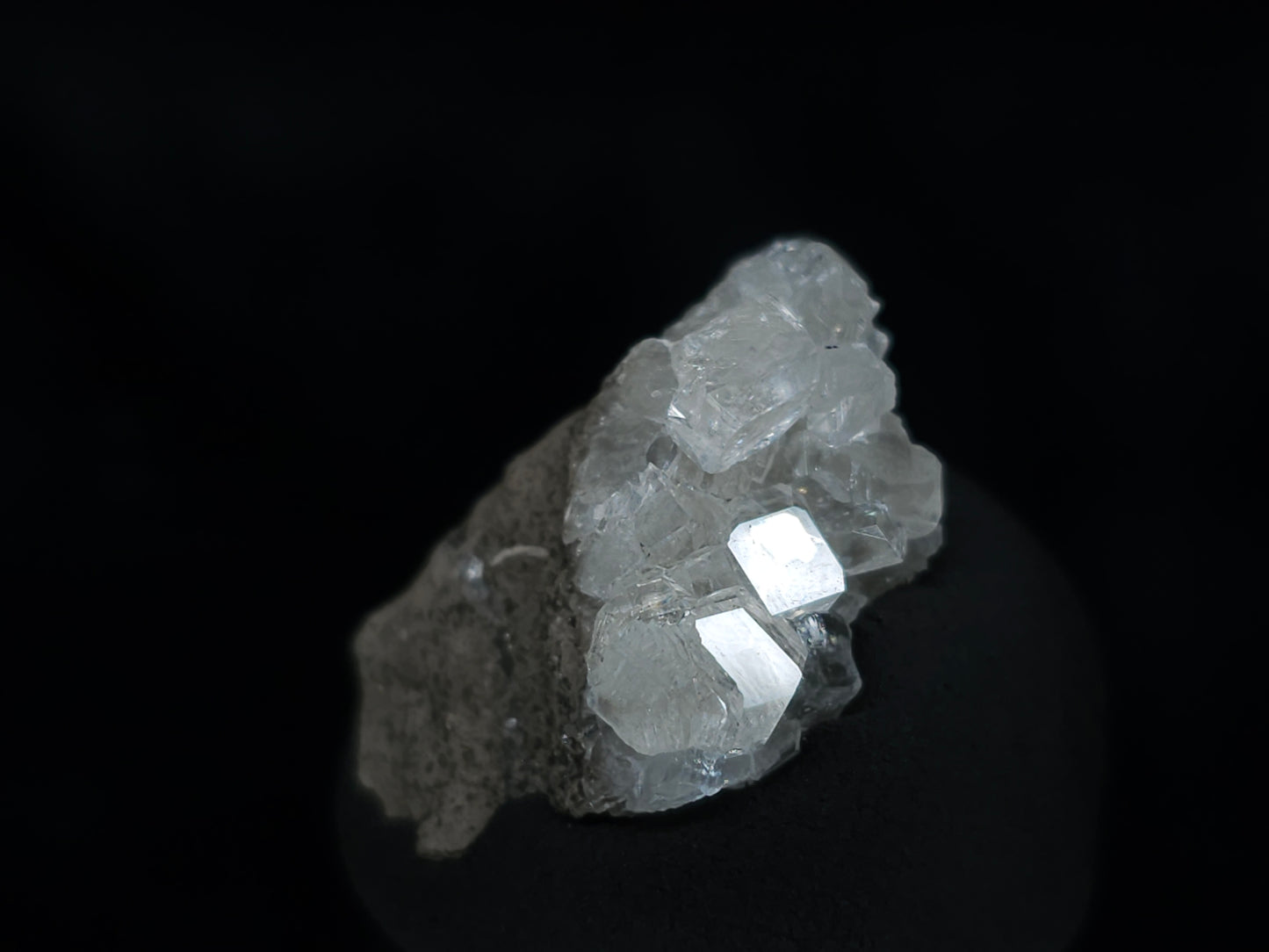 #33997 Super clear Nailhead Spar Calcite cluster and Chalcopyrite ore and multiple small fossils in the matrix