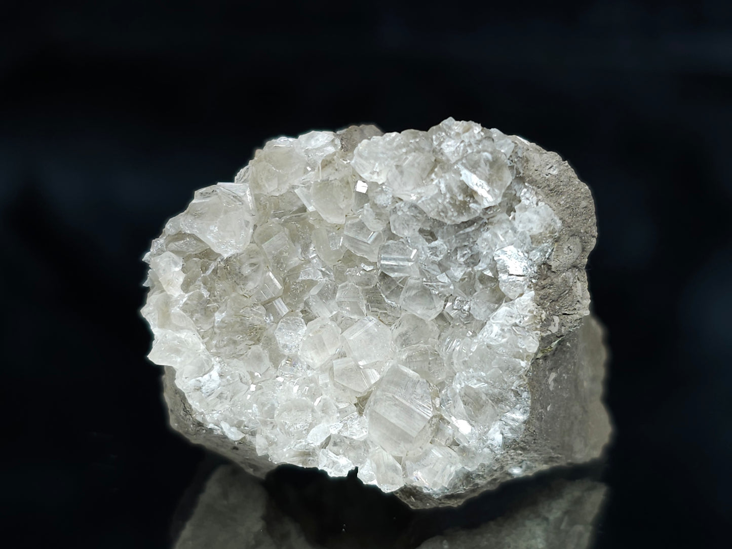 #34000 Super clear Nailhead Spar Calcite cluster and Chalcopyrite ore and multiple small fossils in the matrix