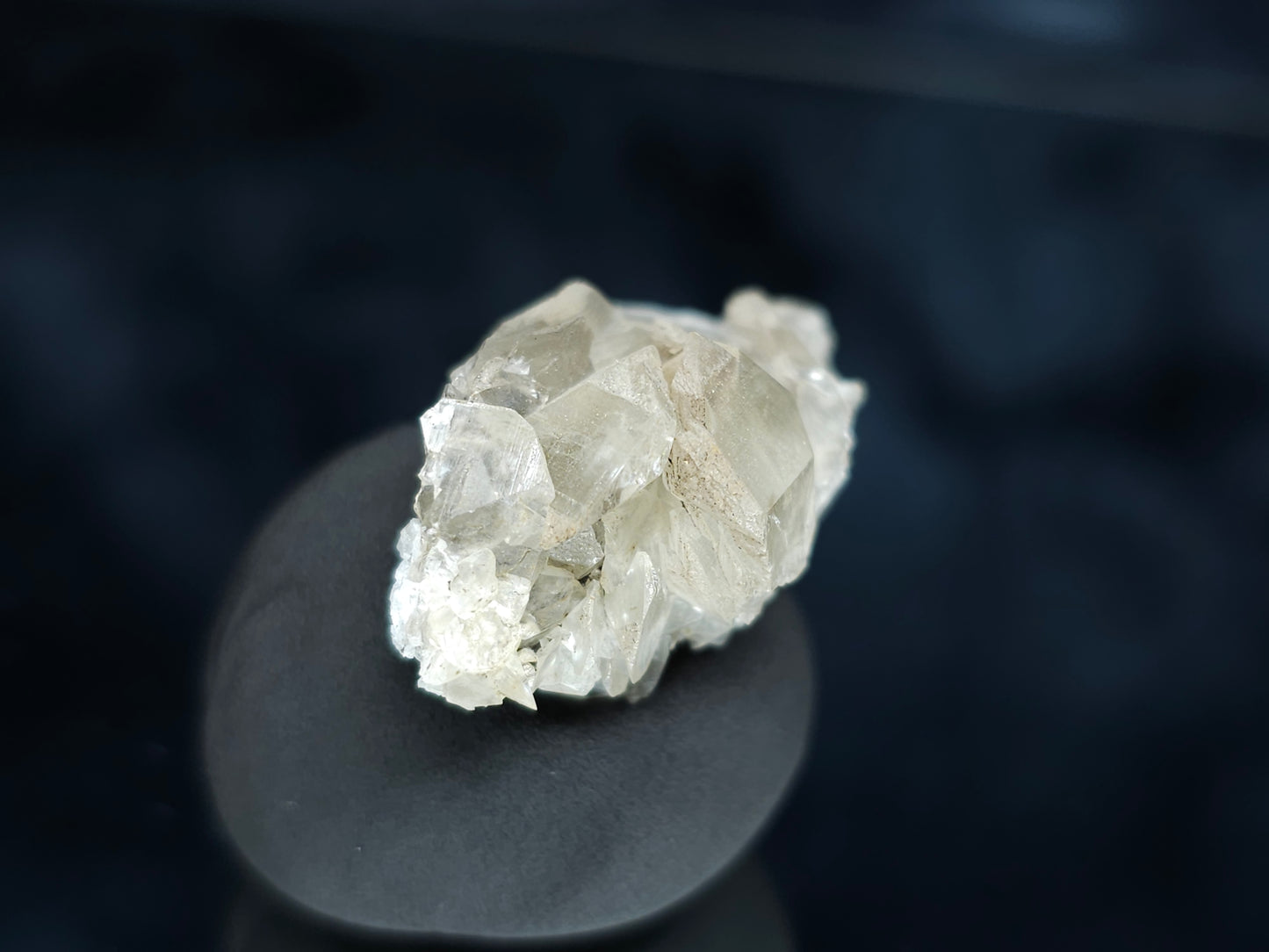 #34002 Super clear Nailhead Spar Calcite cluster and Chalcopyrite ore and multiple small fossils in the matrix