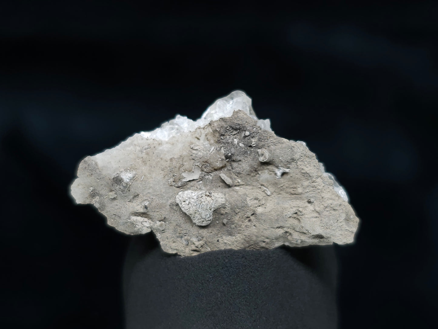 #34003 Super clear Nailhead Spar Calcite cluster and Chalcopyrite ore and multiple small fossils in the matrix