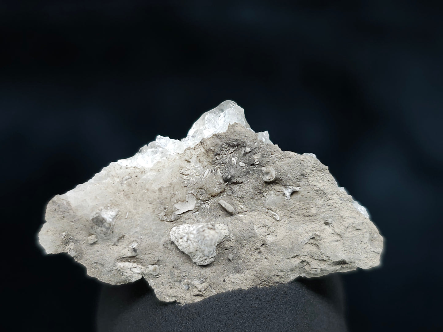 #34003 Super clear Nailhead Spar Calcite cluster and Chalcopyrite ore and multiple small fossils in the matrix