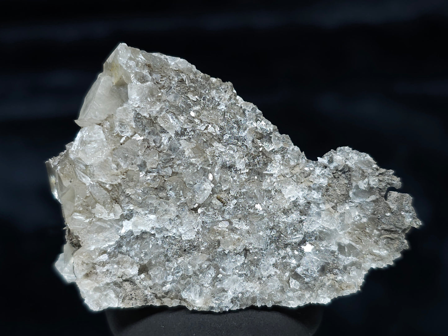 #34005 Super clear Nailhead Spar Calcite cluster and  Chalcopyrite ore and multiple small fossils in the matrix