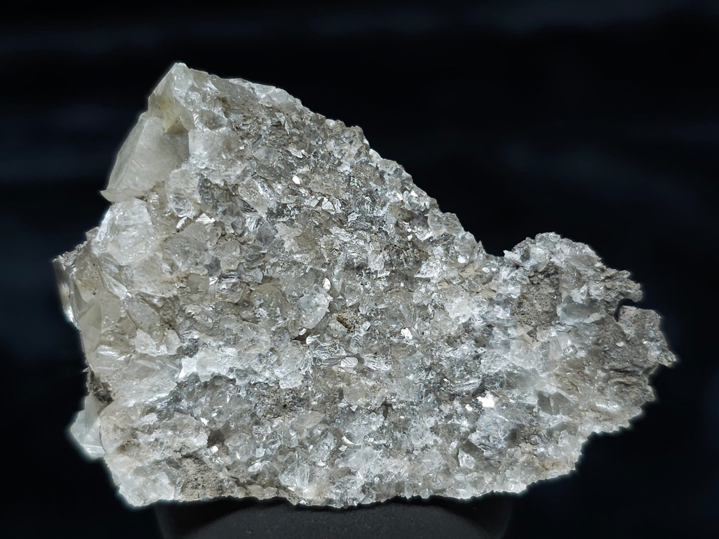 #34005 Super clear Nailhead Spar Calcite cluster and  Chalcopyrite ore and multiple small fossils in the matrix