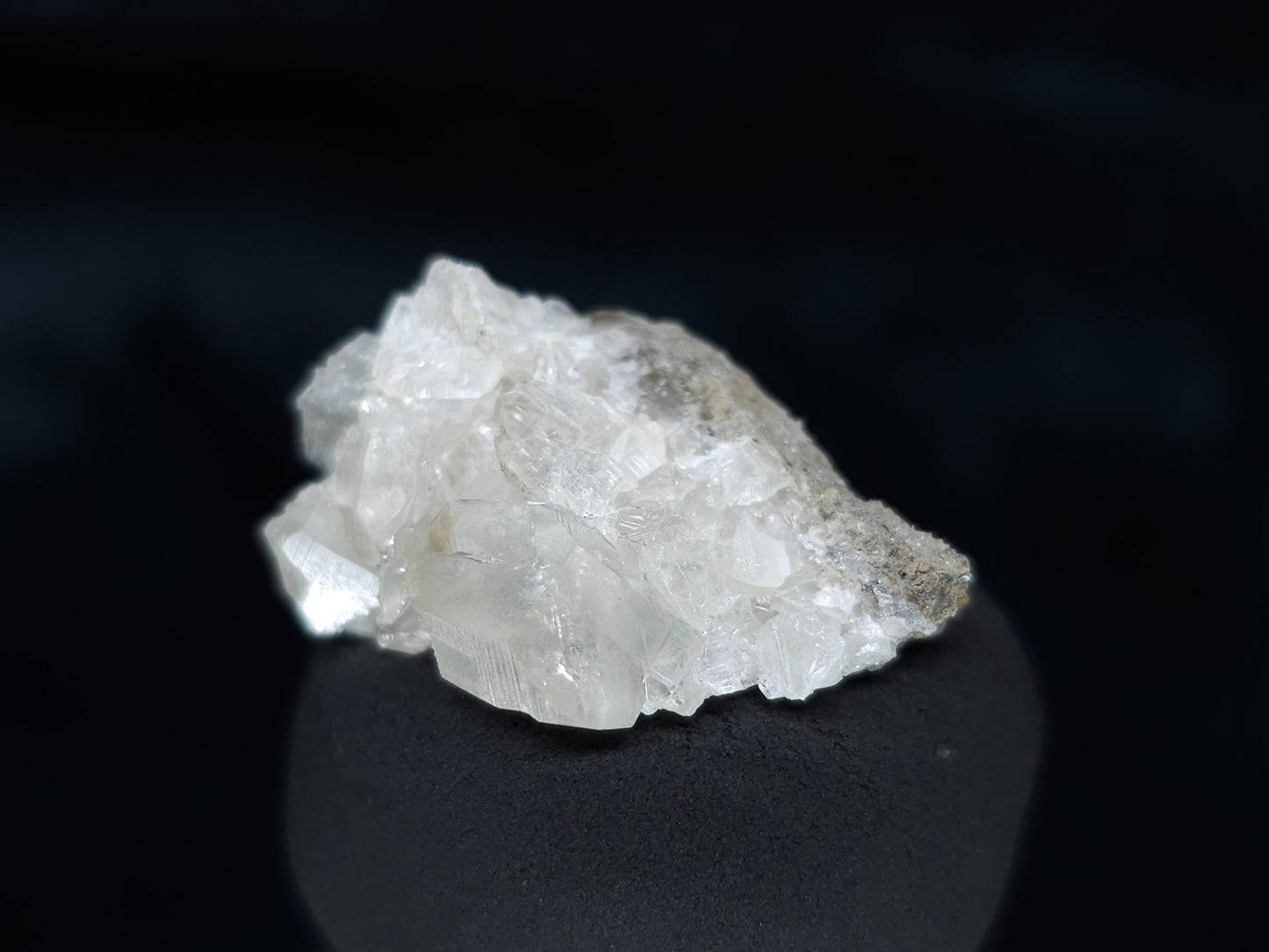 #34007 Super clear Nailhead Spar Calcite cluster and Chalcopyrite ore and multiple small fossils in the matrix