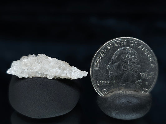 #34008 Super clear Nailhead Spar Calcite cluster and Chalcopyrite ore and multiple small fossils in the matrix