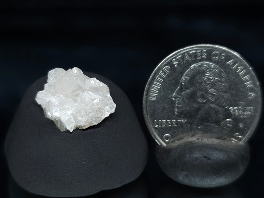 #34009 Super clear Nailhead Spar Calcite cluster and Chalcopyrite ore and multiple small fossils in the matrix