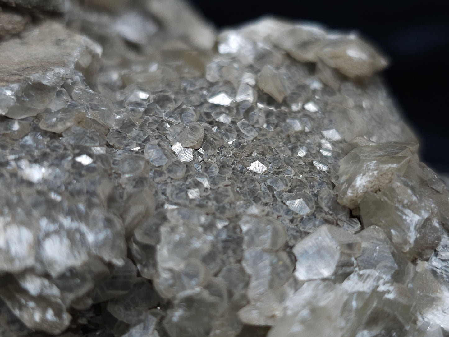 #34015  Double phantom Nailhead Spar Calcite cluster with Chalcopyrite ore and multiple small fossils in the matrix