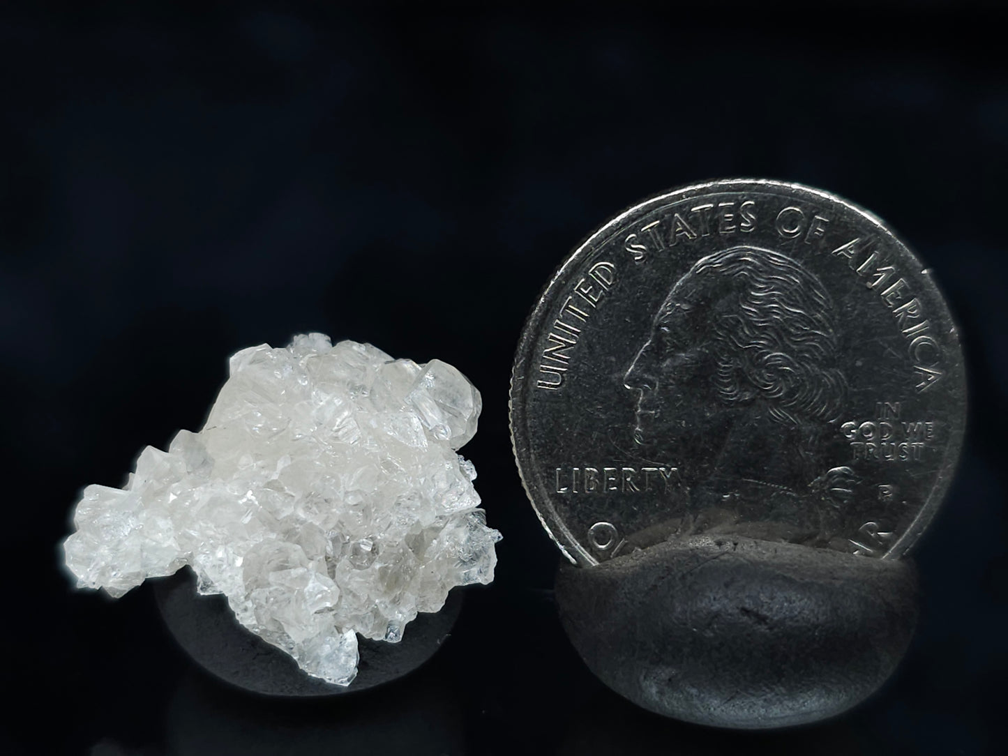 #33530 Super clear Nailhead Spar Calcite tiny cluster