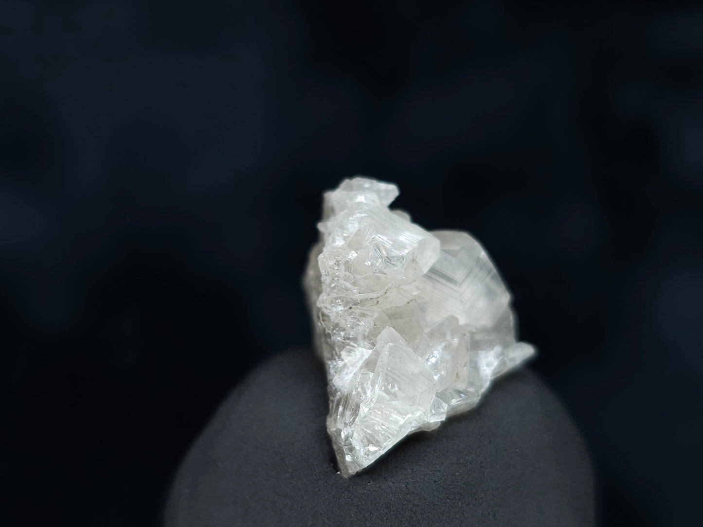 #33549 Super clear Nailhead Spar Calcite tiny cluster and  Chalcopyrite ore and multiple small fossils in the matrix