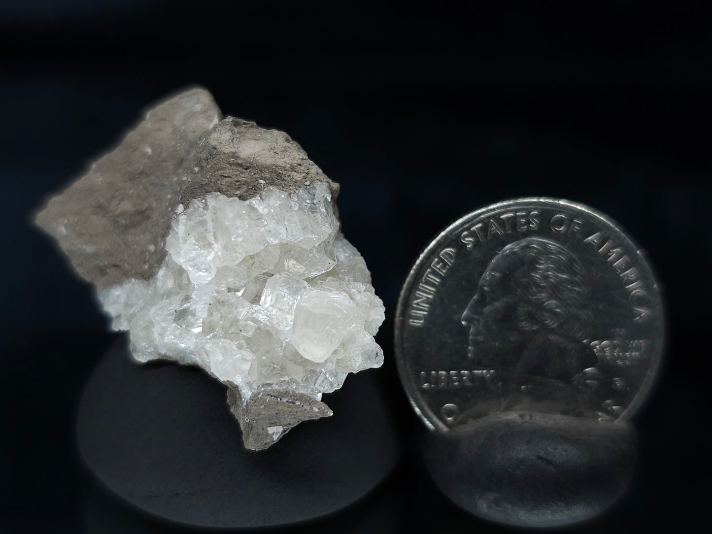 #33616 Super clear Nailhead Spar Calcite tiny cluster