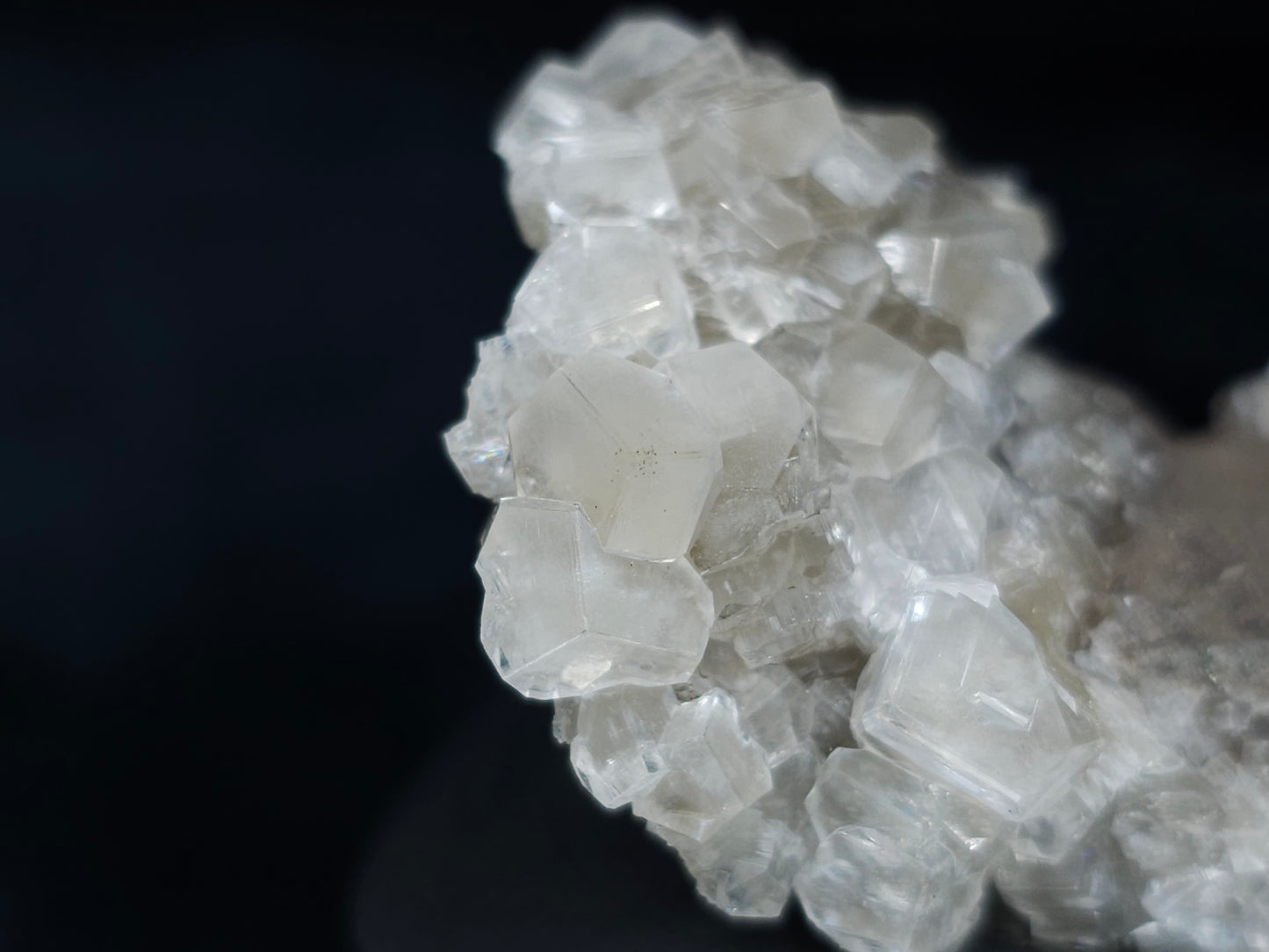 #33637 Super clear Nailhead Spar Calcite tiny cluster and  Chalcopyrite ore and multiple small fossils in the matrix