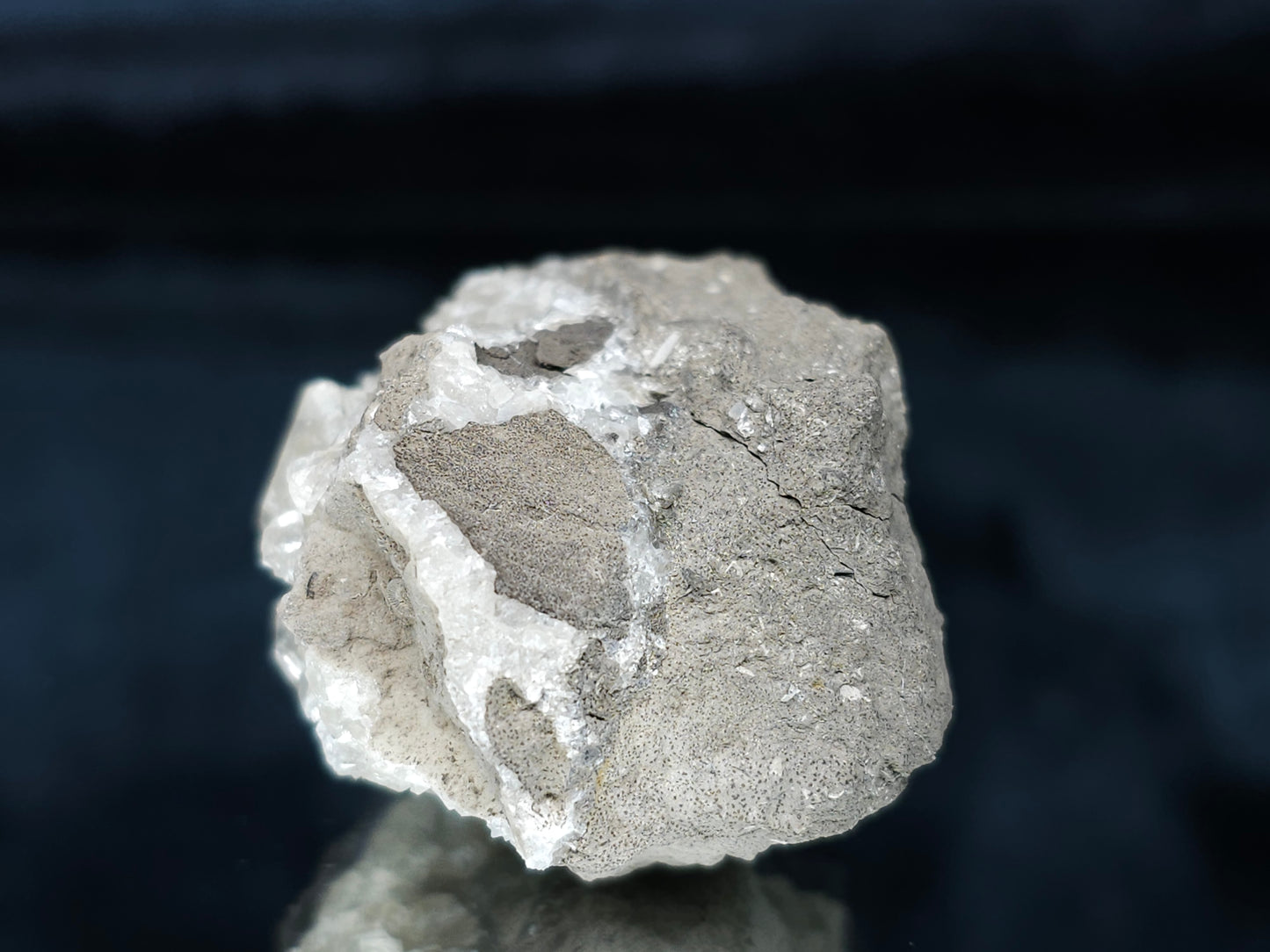 #33655 Super clear Nailhead Spar Calcite cluster and Chalcopyrite ore and multiple small fossils in the matrix