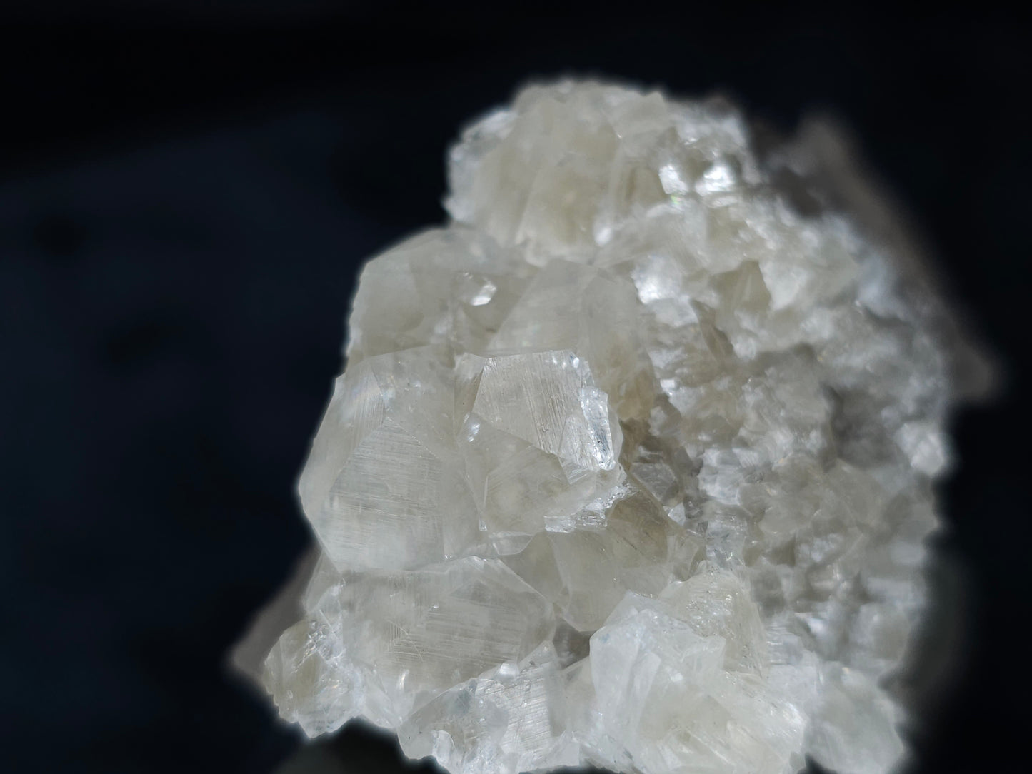#33660 Super clear Nailhead Spar Calcite cluster and Chalcopyrite ore and multiple small fossils in the matrix
