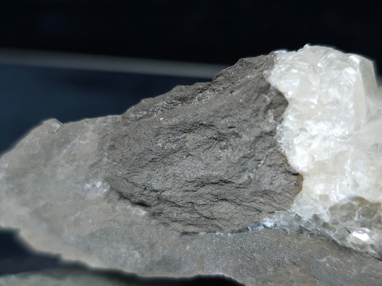 #33660 Super clear Nailhead Spar Calcite cluster and Chalcopyrite ore and multiple small fossils in the matrix