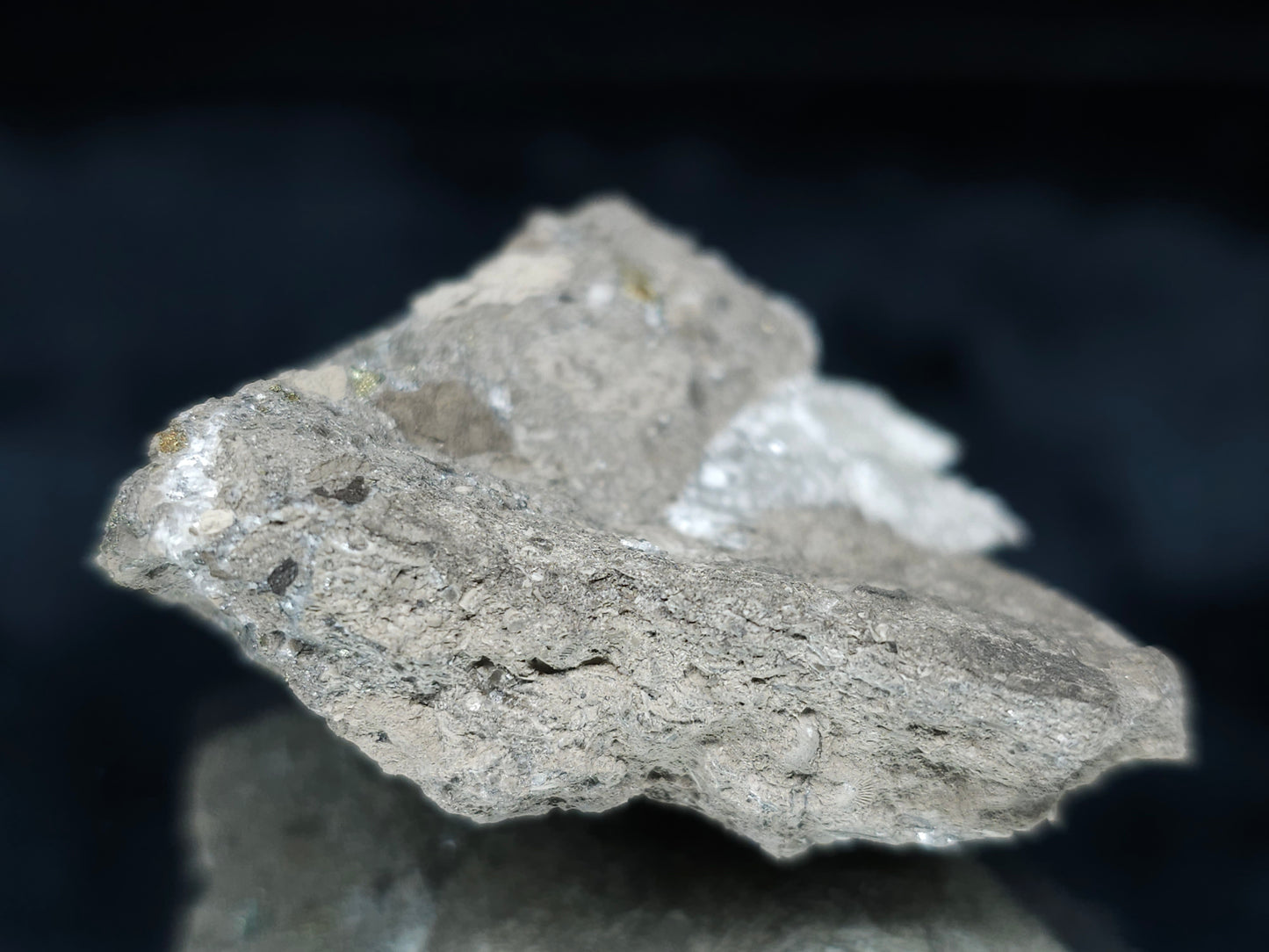 #33661 Super clear Nailhead Spar Calcite cluster and  Chalcopyrite ore and multiple small fossils in the matrix