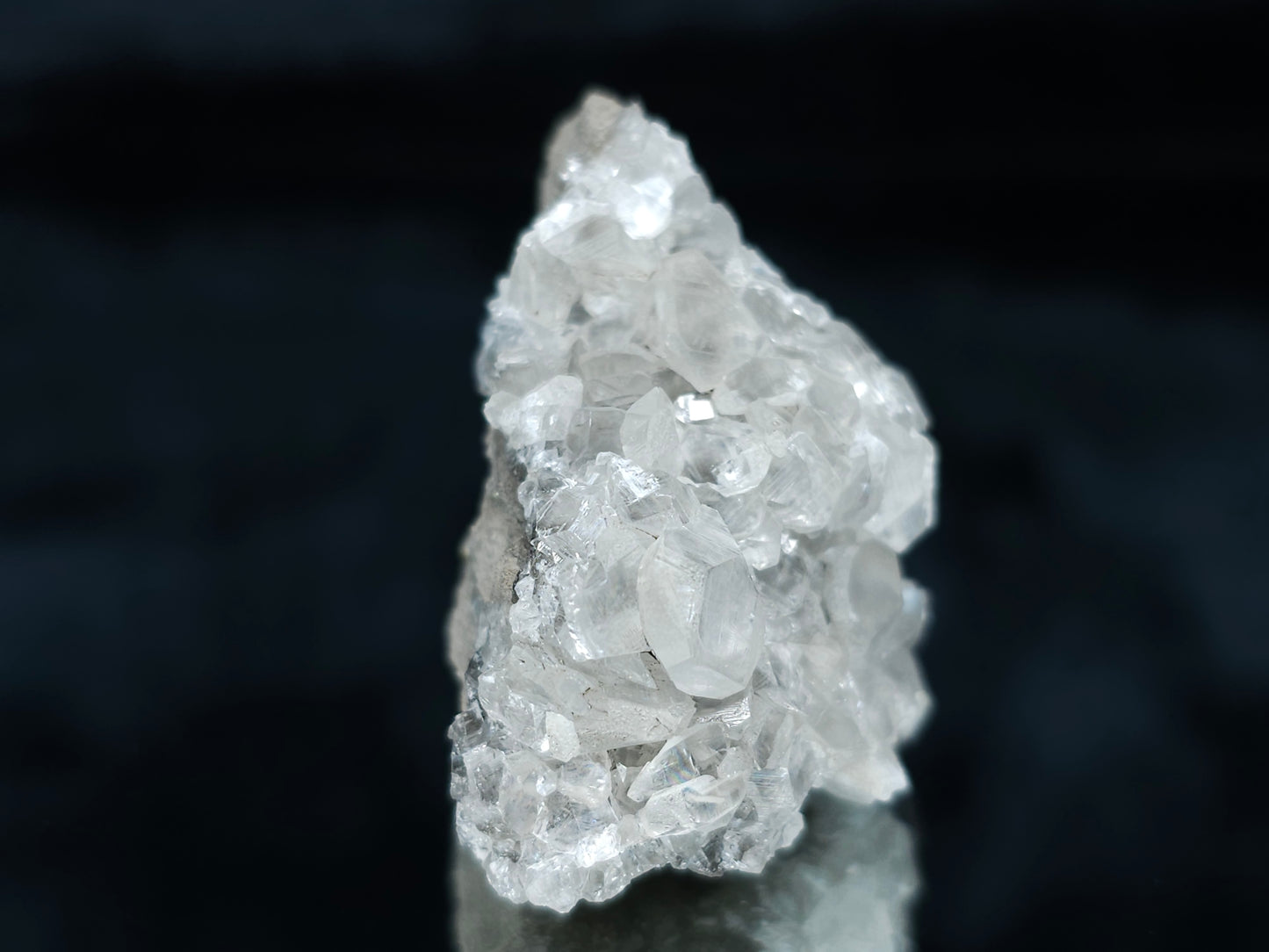 #33663 Super clear Nailhead Spar Calcite cluster and Chalcopyrite ore and multiple small fossils in the matrix