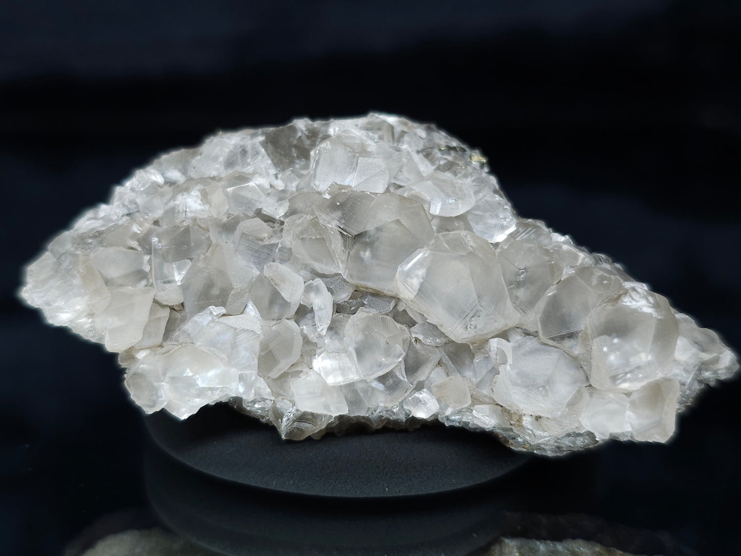#33669 Super clear Nailhead Spar cluster and Chalcopyrite ore and multiple small fossils in the matrix