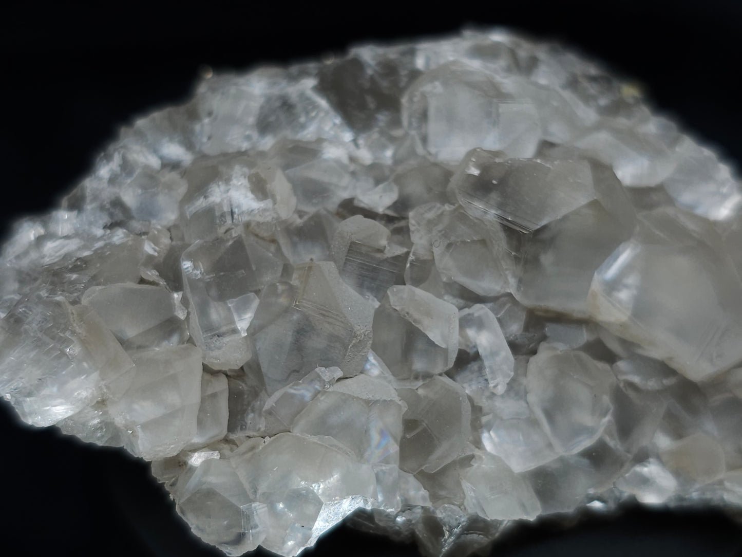 #33669 Super clear Nailhead Spar cluster and Chalcopyrite ore and multiple small fossils in the matrix