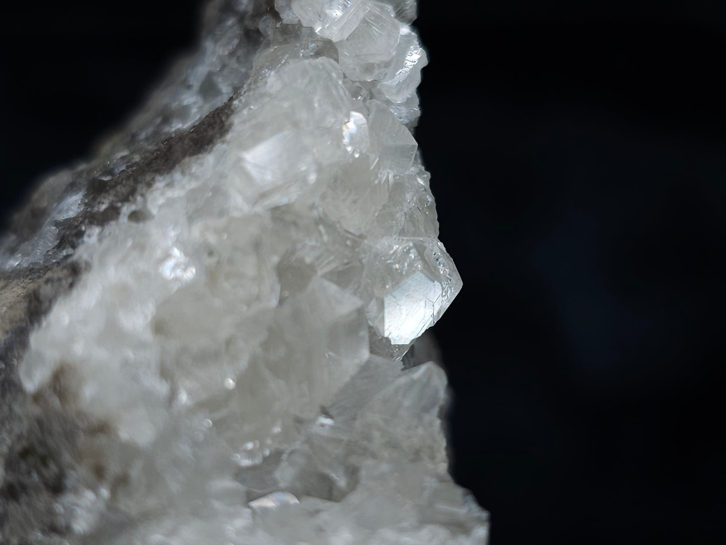 #33678 Super clear Nailhead Spar Calcite cluster and Chalcopyrite ore and multiple small fossils in the matrix