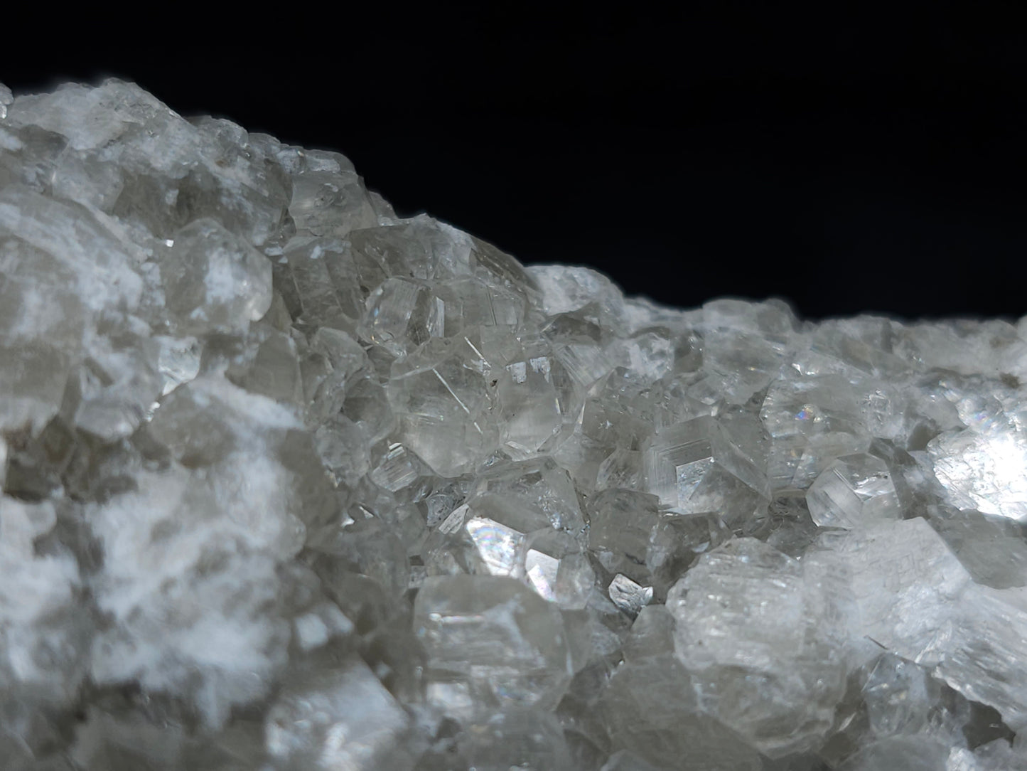 #33695 Super clear Nailhead Spar Calcite cluster and Chalcopyrite ore and multiple small fossils in the matrix