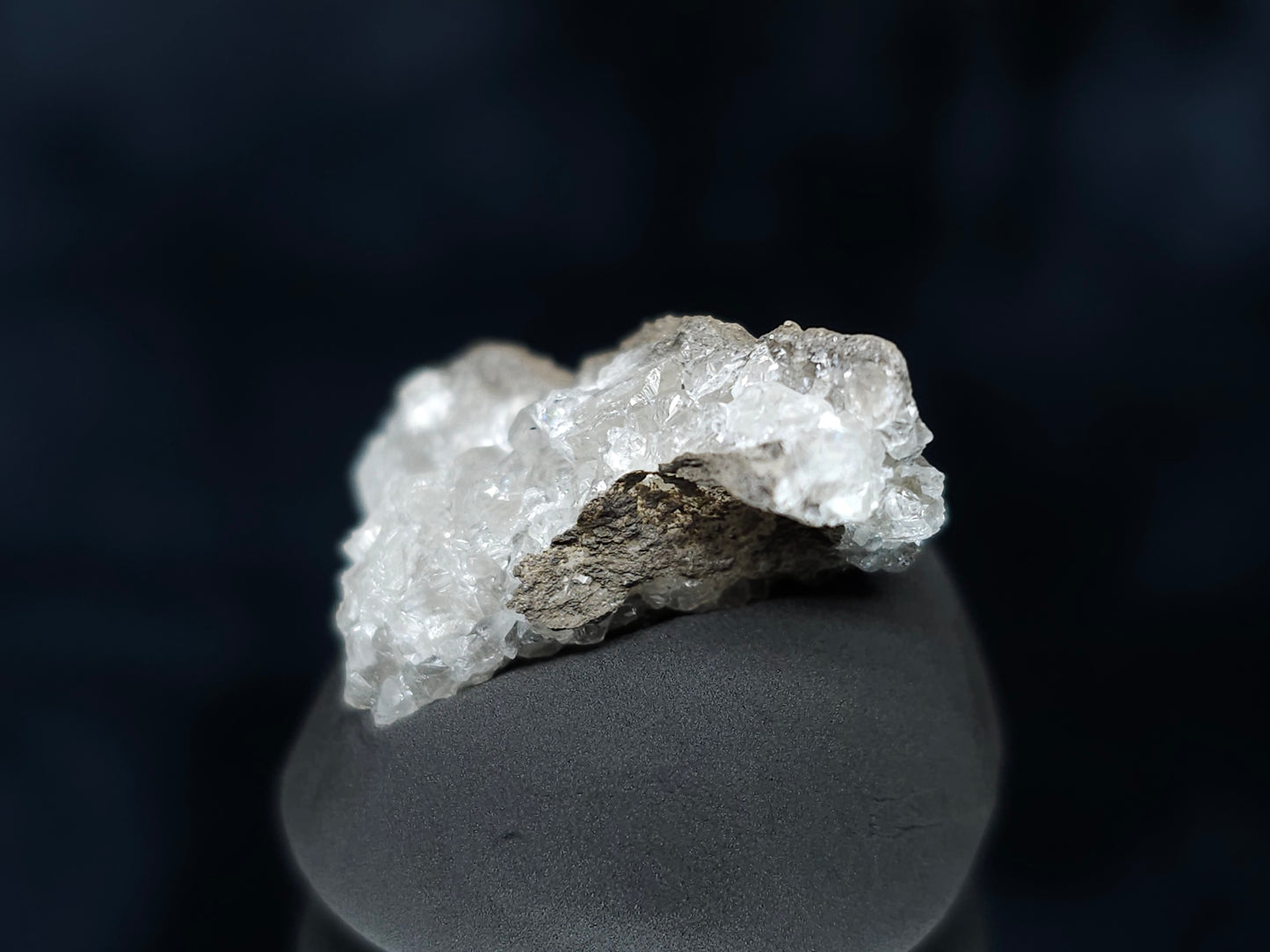 #35922 Super clear Nailhead Spar Calcite cluster, Chalcopyrite ore and multiple small fossils in the matrix