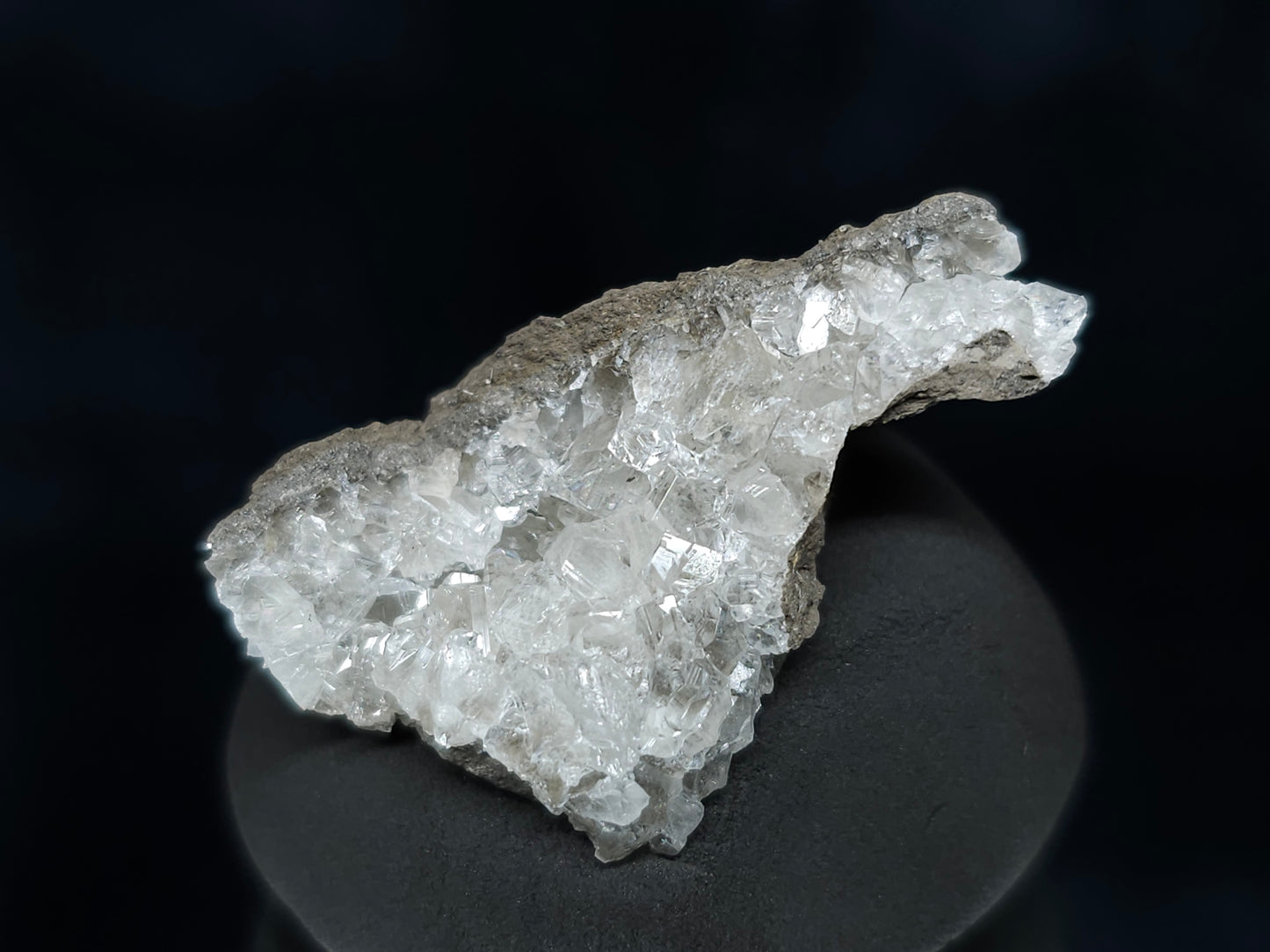 #35922 Super clear Nailhead Spar Calcite cluster, Chalcopyrite ore and multiple small fossils in the matrix