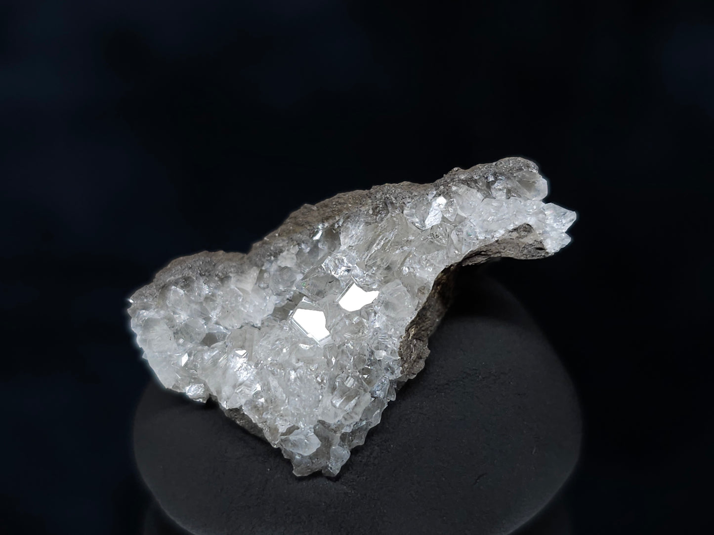 #35922 Super clear Nailhead Spar Calcite cluster, Chalcopyrite ore and multiple small fossils in the matrix