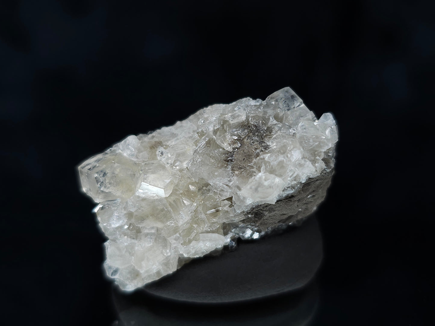 #35925 Super clear Nailhead Spar Calcite cluster, Chalcopyrite ore and multiple small fossils in the matrix