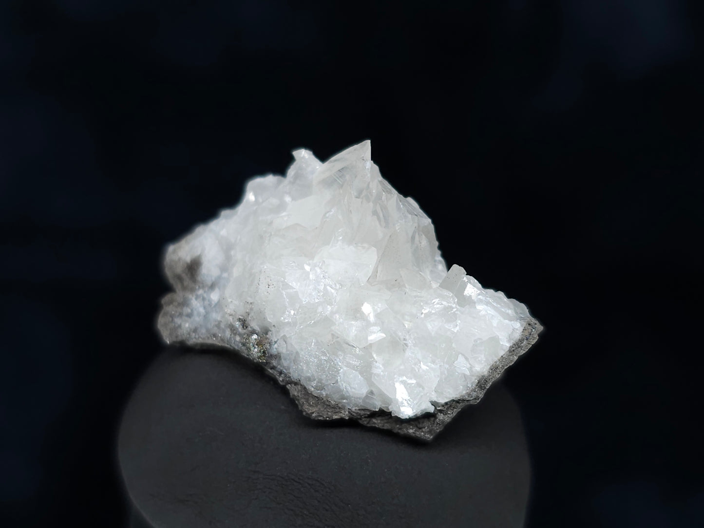 #35926 Super clear Nailhead Spar Calcite cluster, Chalcopyrite ore and multiple small fossils in the matrix