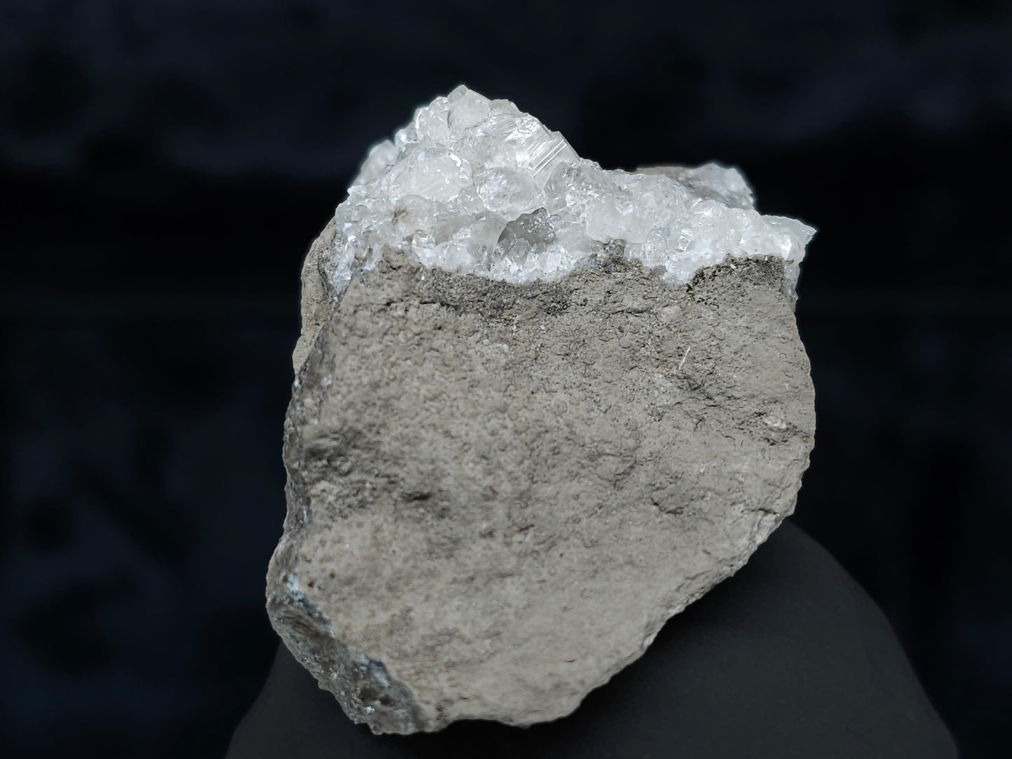 #35940 Super clear Nailhead Spar Calcite cluster, Chalcopyrite ore and multiple small fossils in the matrix
