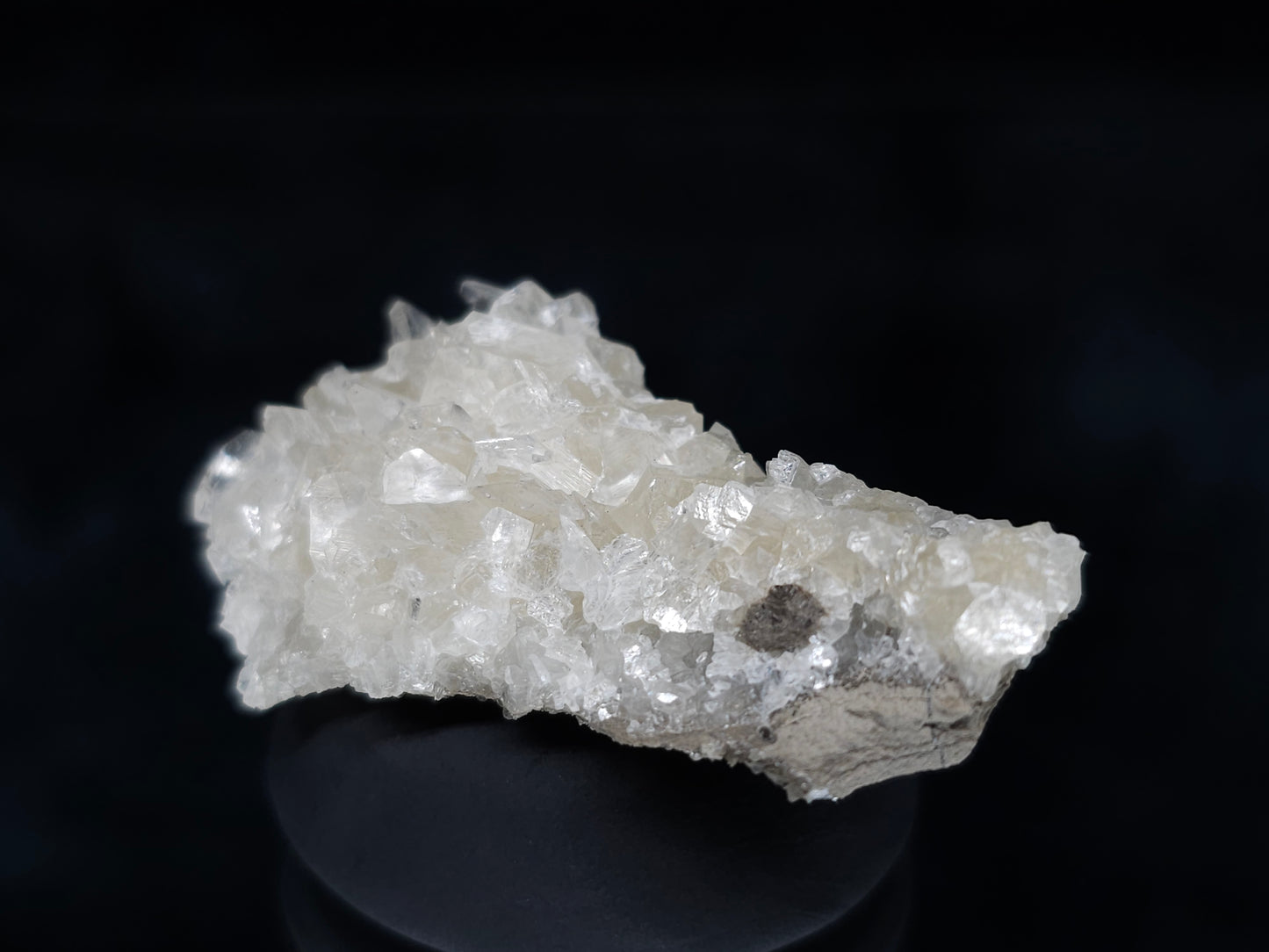 #36611 Super clear Nailhead Spar Calcite and multiple small fossils in the matrix