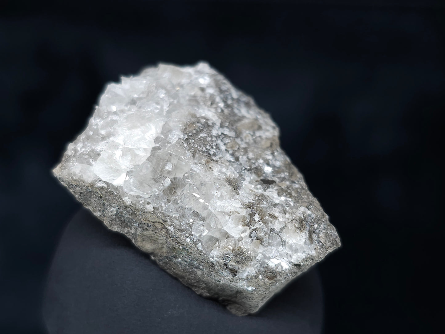 #36612 Super clear Nailhead Spar Calcite and multiple small fossils in the matrix