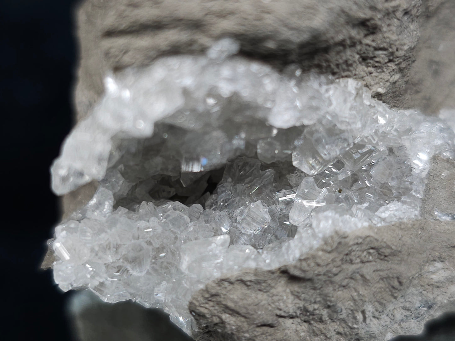 #36630 Super clear Nailhead Spar Calcite and Chalcopyrite ore and multiple small fossils in the matrix