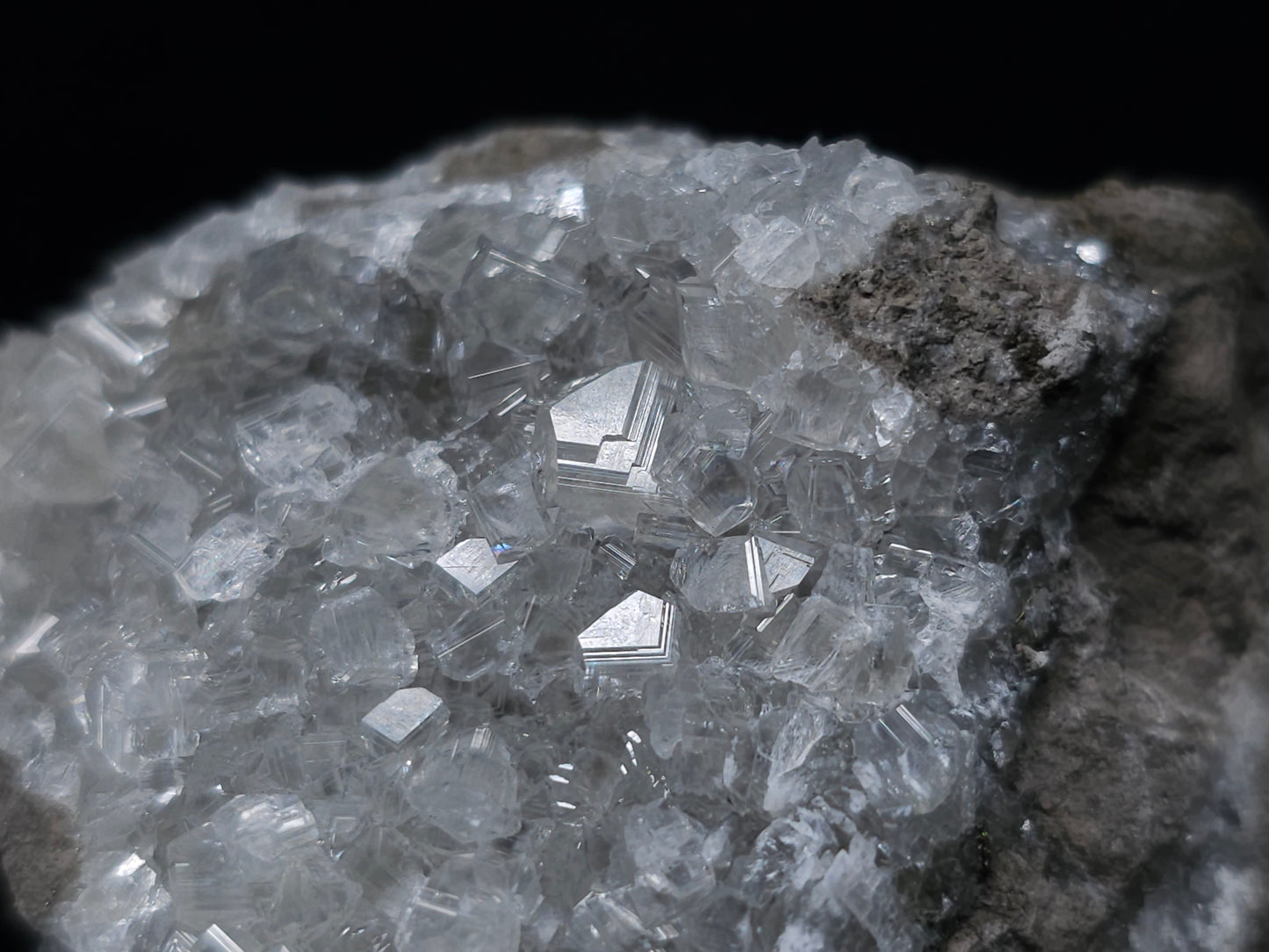 #36635 Super clear Nailhead Spar Calcite and Chalcopyrite ore and multiple small fossils in the matrix