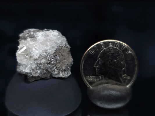 #36654 Super clear Nailhead Spar Calcite and Chalcopyrite ore and multiple small fossils in the matrix