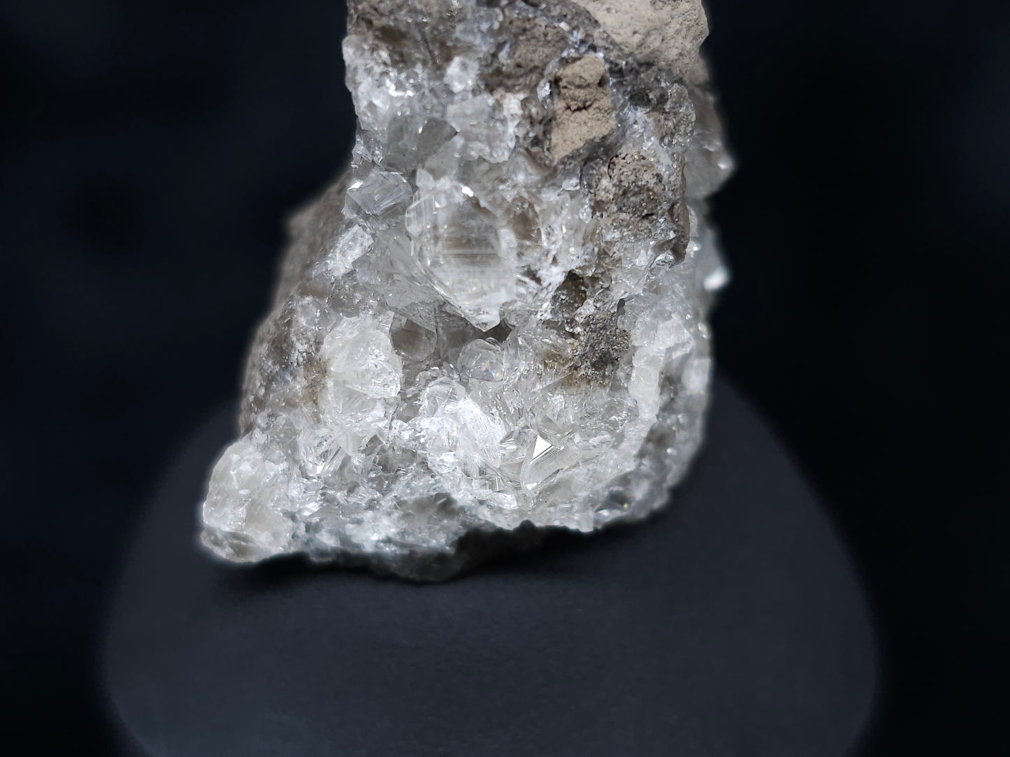 #36655 Super clear Nailhead Spar Calcite and Chalcopyrite ore and multiple small fossils in the matrix