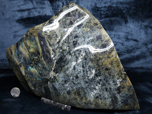 #44163 Embrace the Radiant Splendor of Our Hand-Carved Labradorite Sculpture