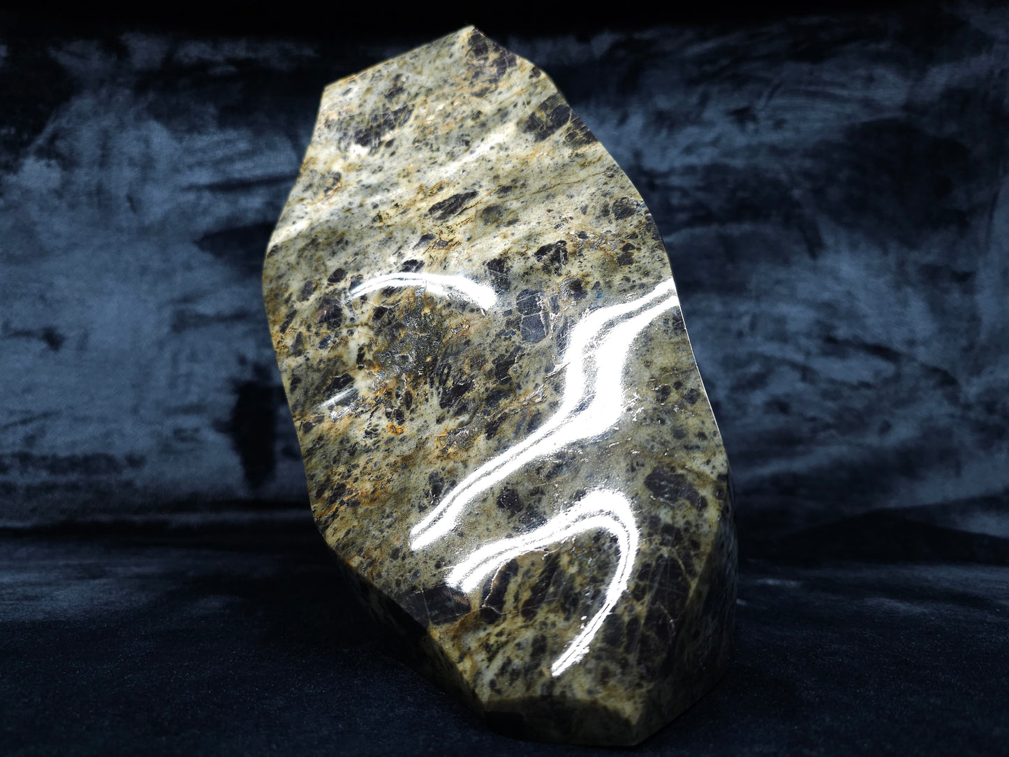 #44163 Embrace the Radiant Splendor of Our Hand-Carved Labradorite Sculpture