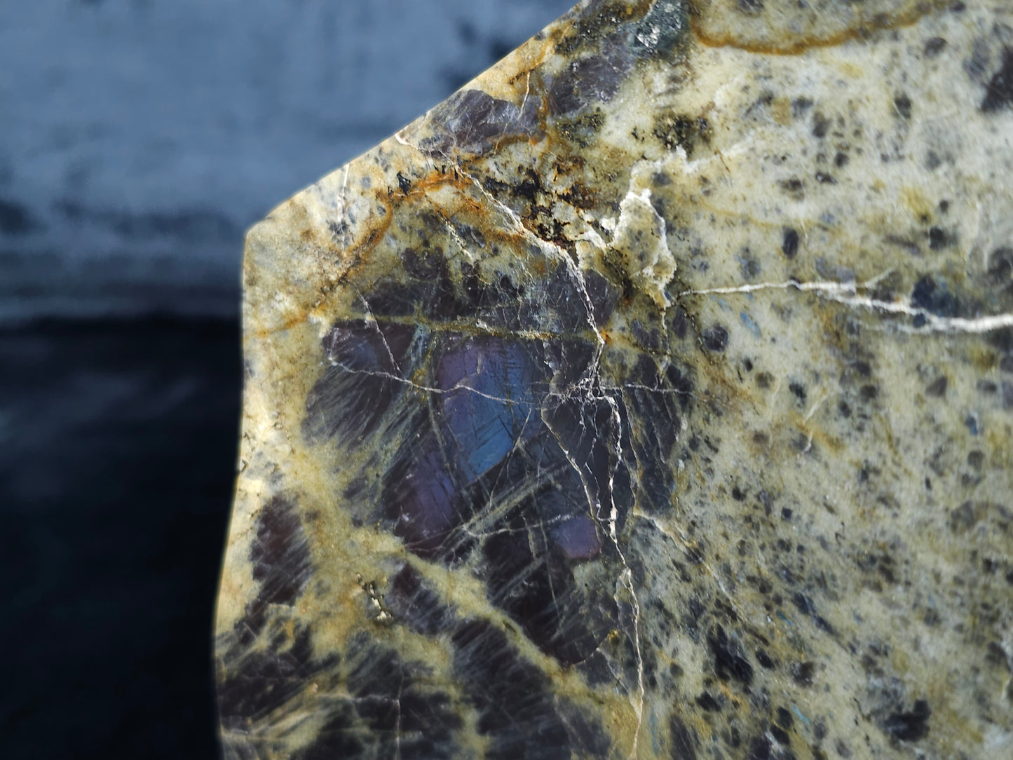 #44163 Embrace the Radiant Splendor of Our Hand-Carved Labradorite Sculpture