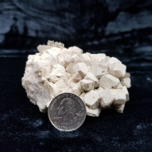 #11032 White Dolomite and Spirit Quartz on Combined form Calcite with multiple formation