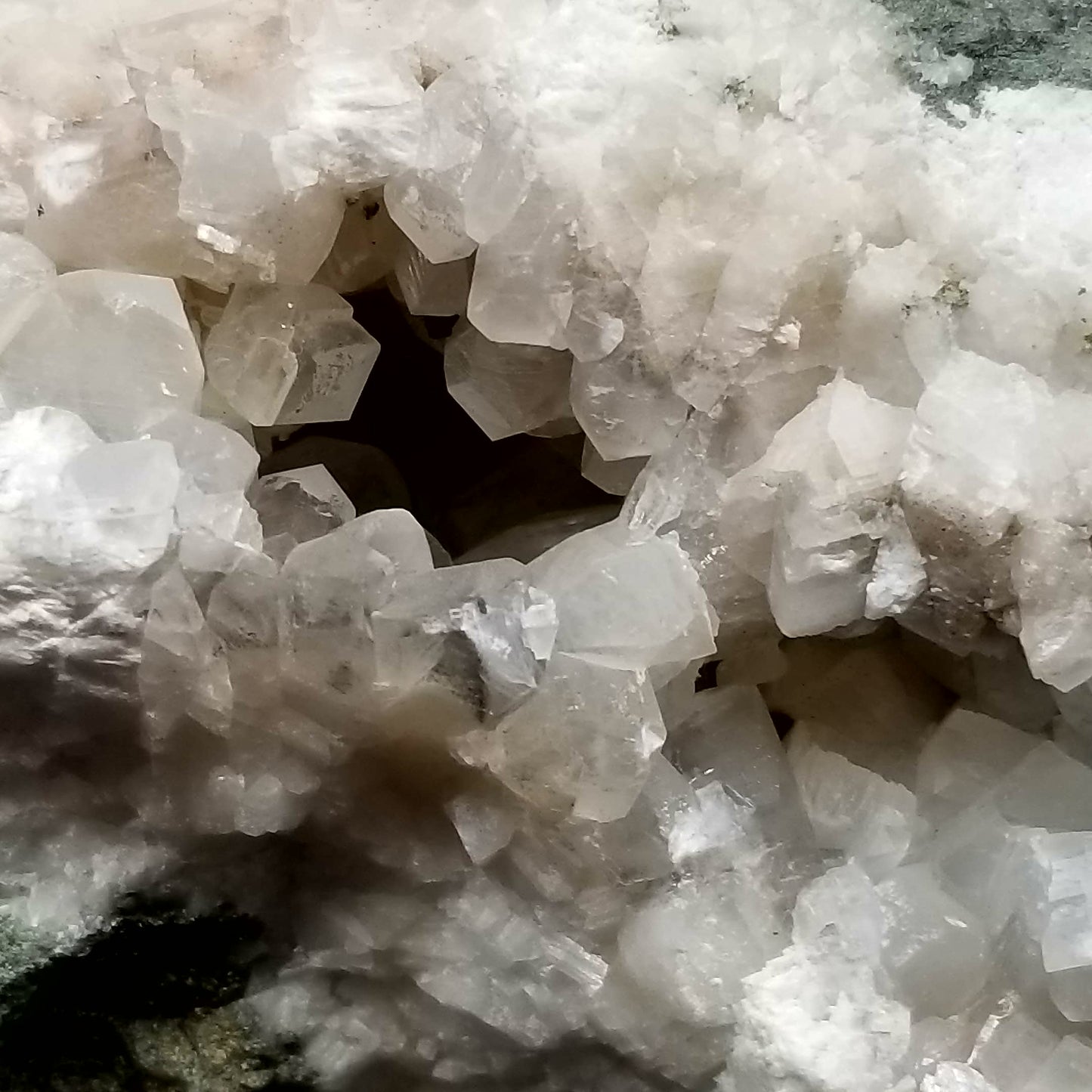 #11117 Chalcopyrite and white Dolomite on clear Combined form Calcite