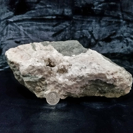 #11117 Chalcopyrite and white Dolomite on clear Combined form Calcite