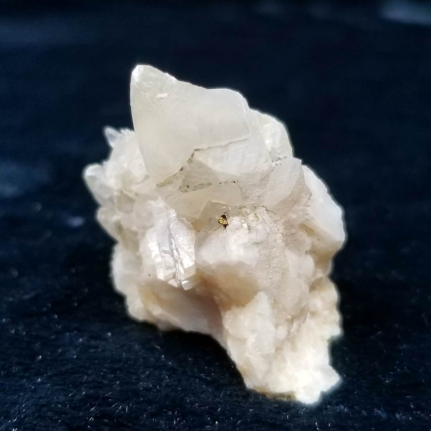 #11132 White Dolomite on clear Combined form Calcite