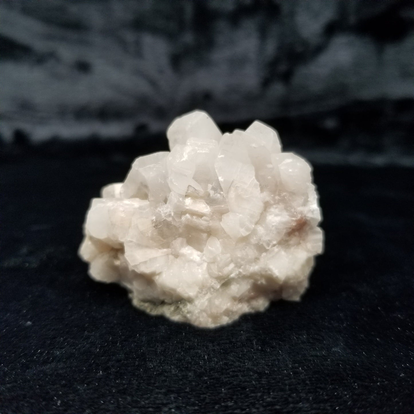 #11133 White and clear Combined form Calcite with Chalcopyrite inclusions