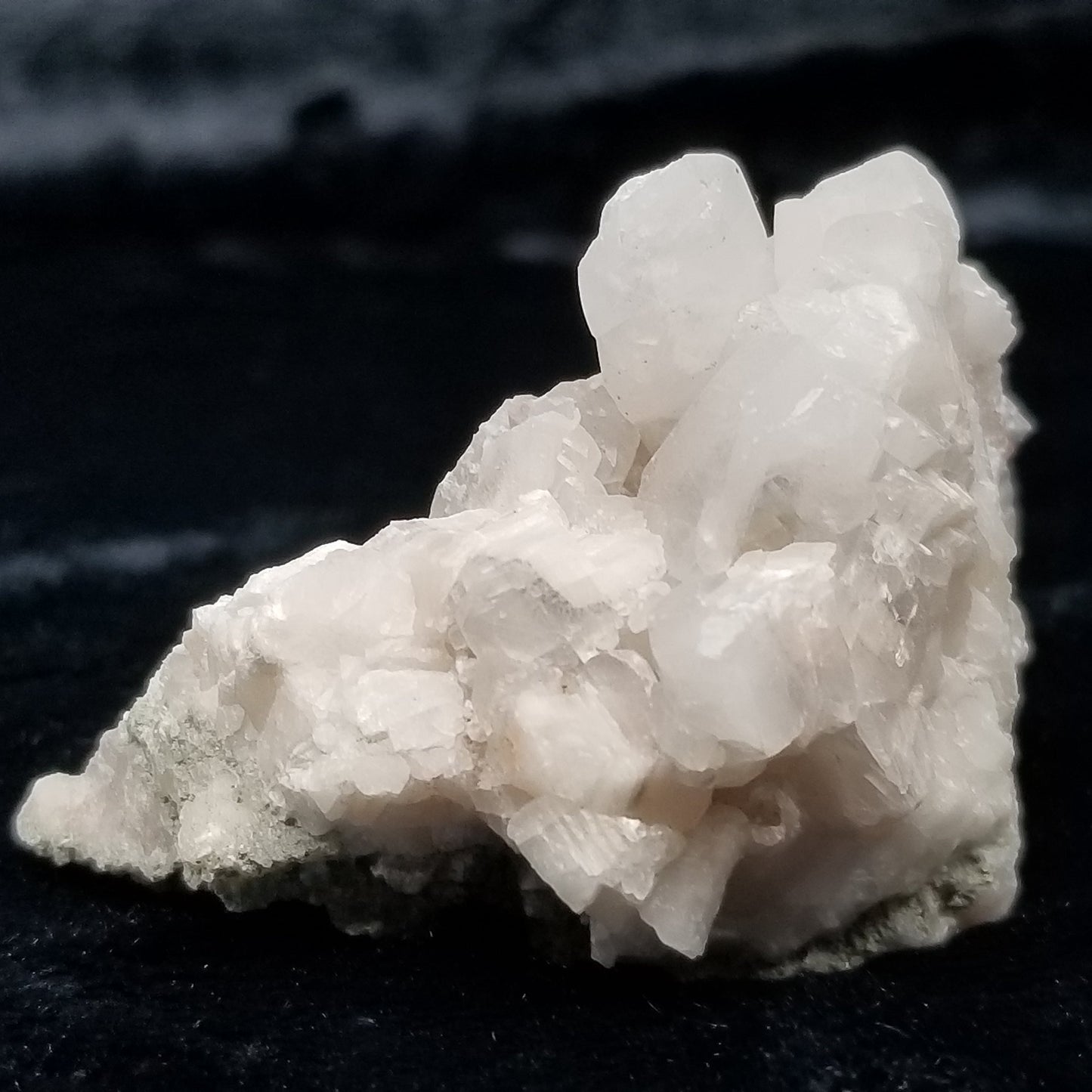 #11133 White and clear Combined form Calcite with Chalcopyrite inclusions