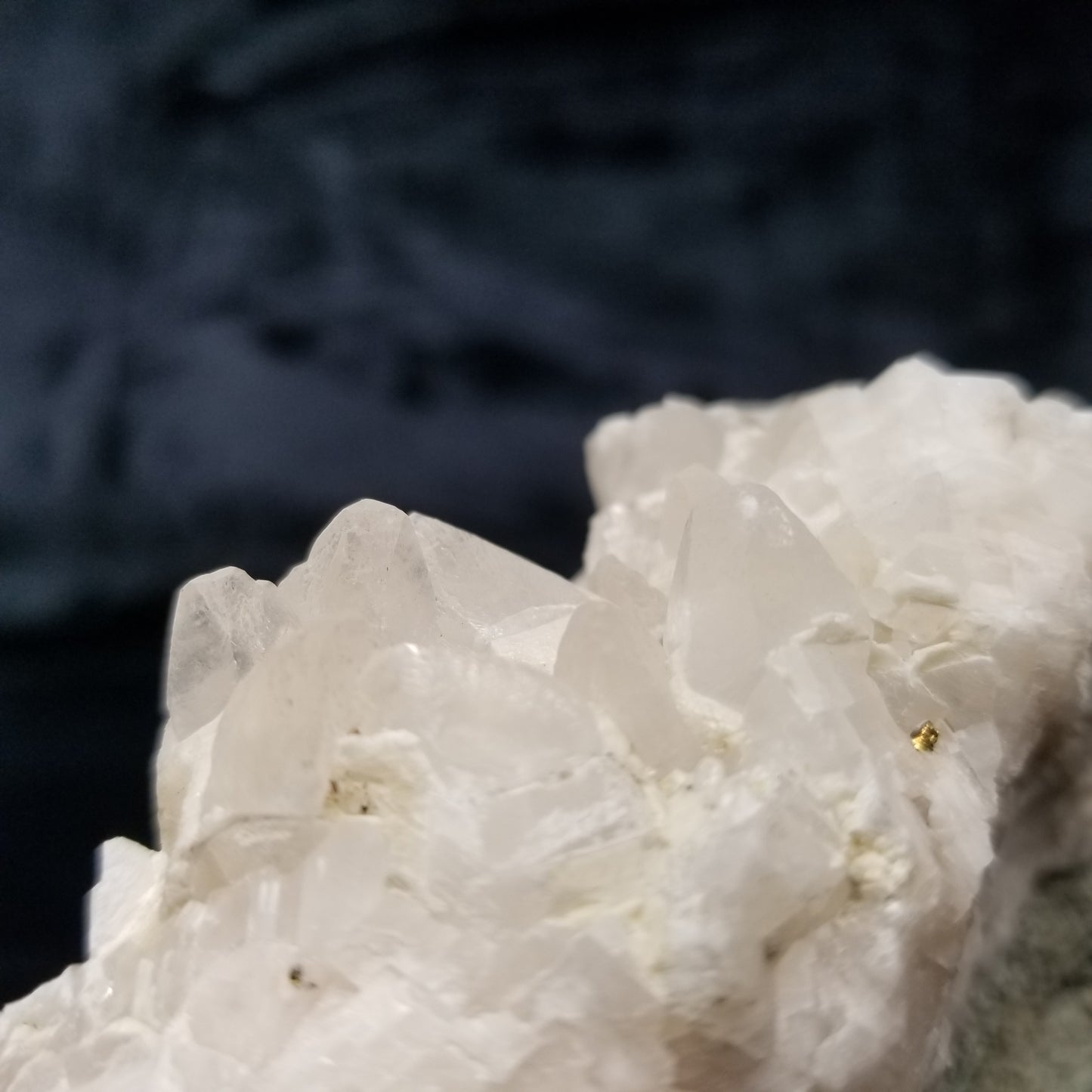 #11136 White Dolomite on clear Combined form Calcite cluster