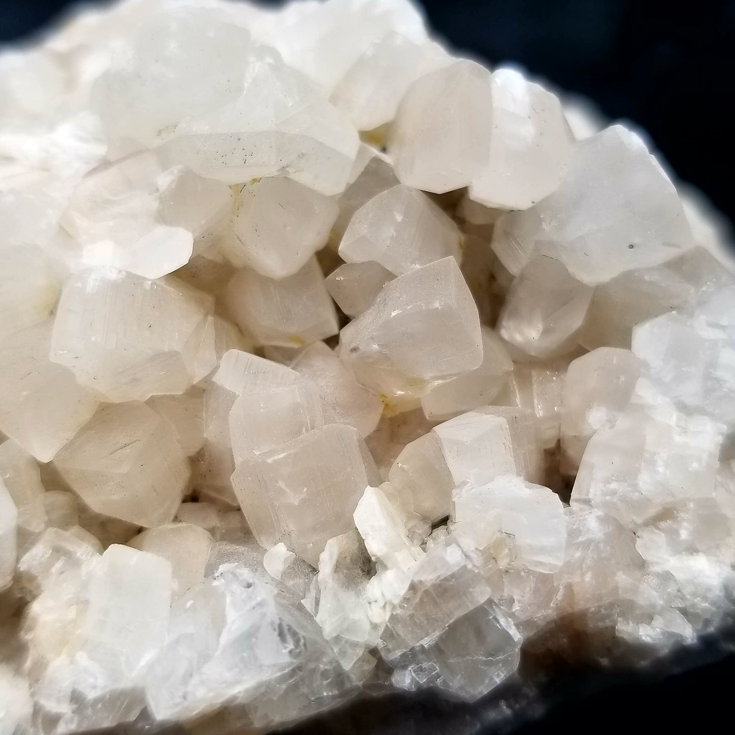 #11155 Clear Combined form Calcite cluster with Hematite inclusions