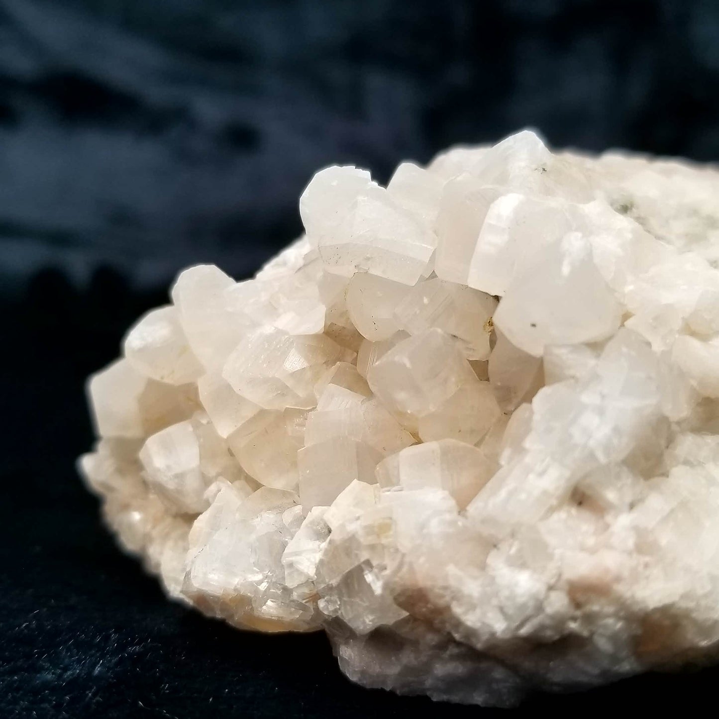 #11155 Clear Combined form Calcite cluster with Hematite inclusions