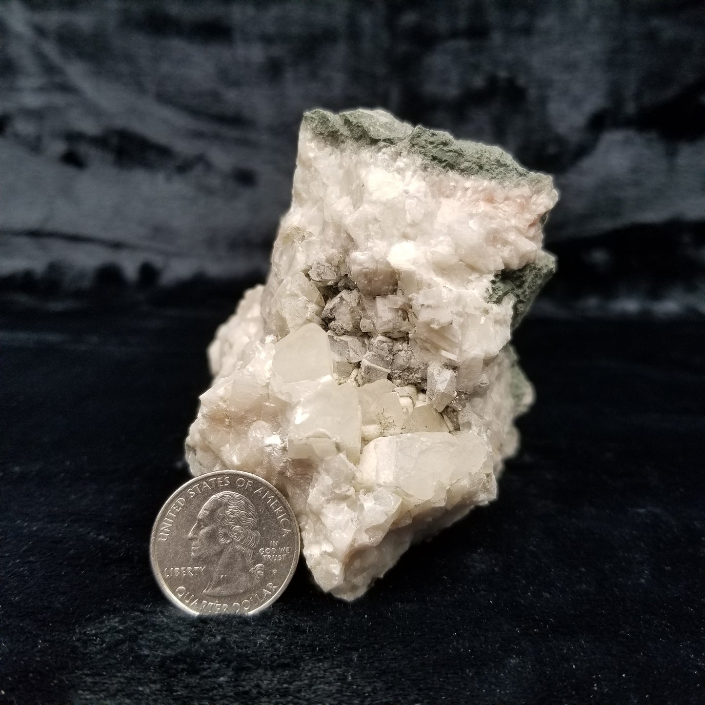 #11170 Chalcopyrite and Dolomite on Combined form Calcite cluster