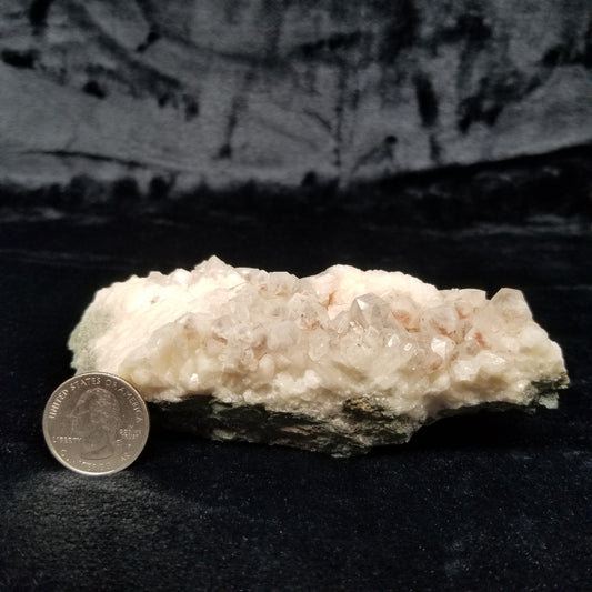 #11175 Hematite on clear Combined form Calcite with Hematite phantom inclusions